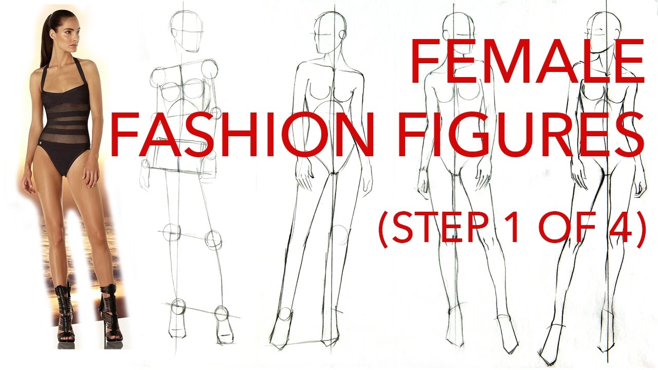 Woman body sketch for fashion